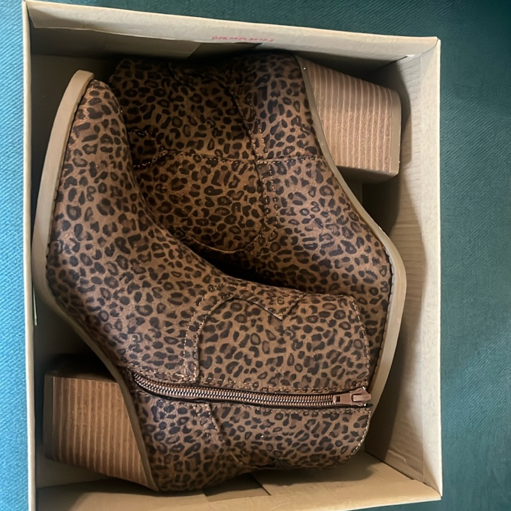 Animal print boots